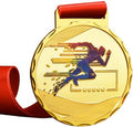 10-100 Pieces Running Medals Track and Field Games Competition Gold Medal Champion Honor Round Metal Commemorative Plaque Cross Country Runner Medal(100 Pieces)
