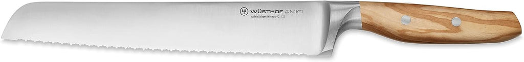 Wüsthof AMICI 9' Double Serrated Bread Knife, Tan