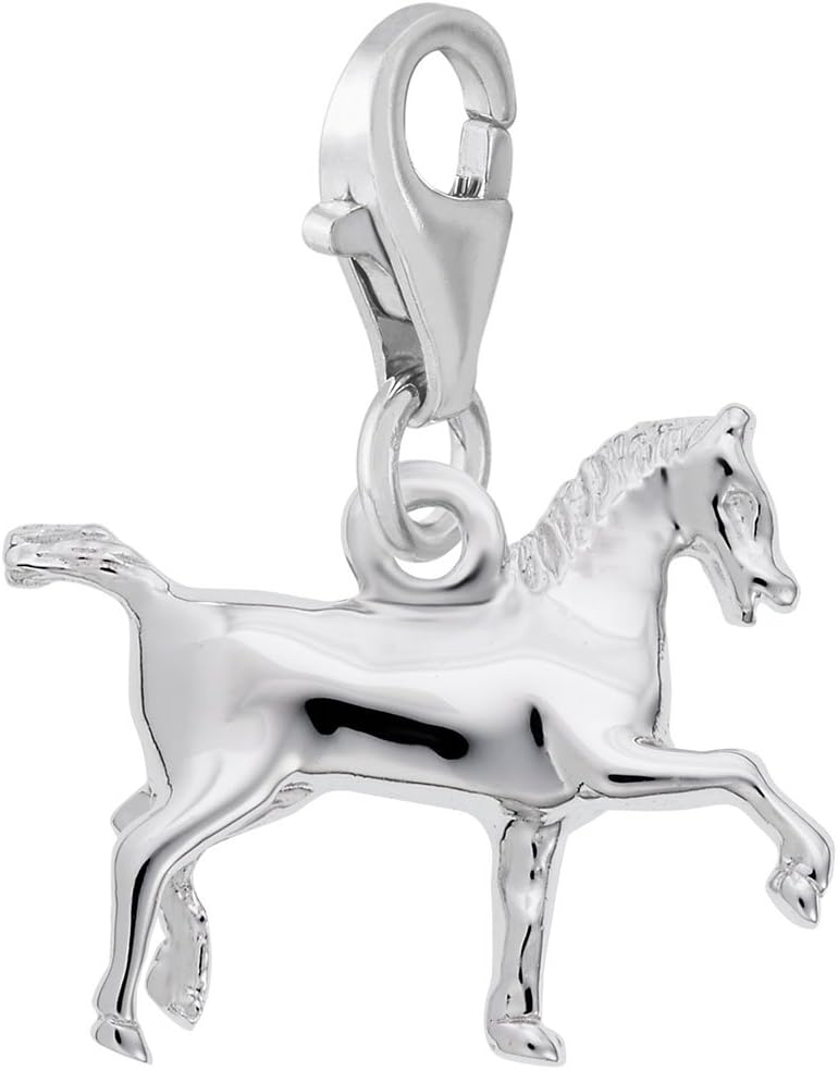 Horse Charm with Lobster Claw Clasp, Charms for Bracelets and Necklaces