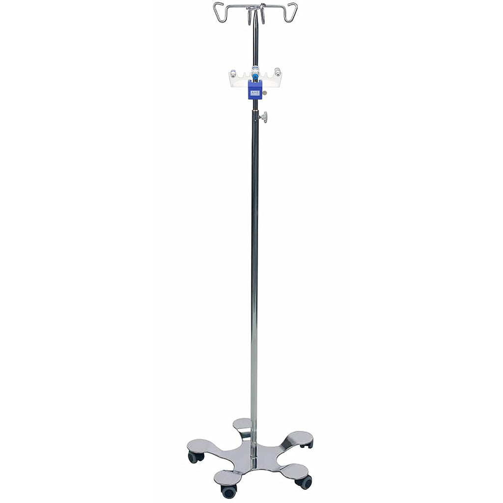 AHS American Hospital Supply Medicine Vial Holder Blue Base Transparent Hands Free Medication Vial Stand with 7 Slots Optional Safety Lid | Medical Supplies & Equipment
