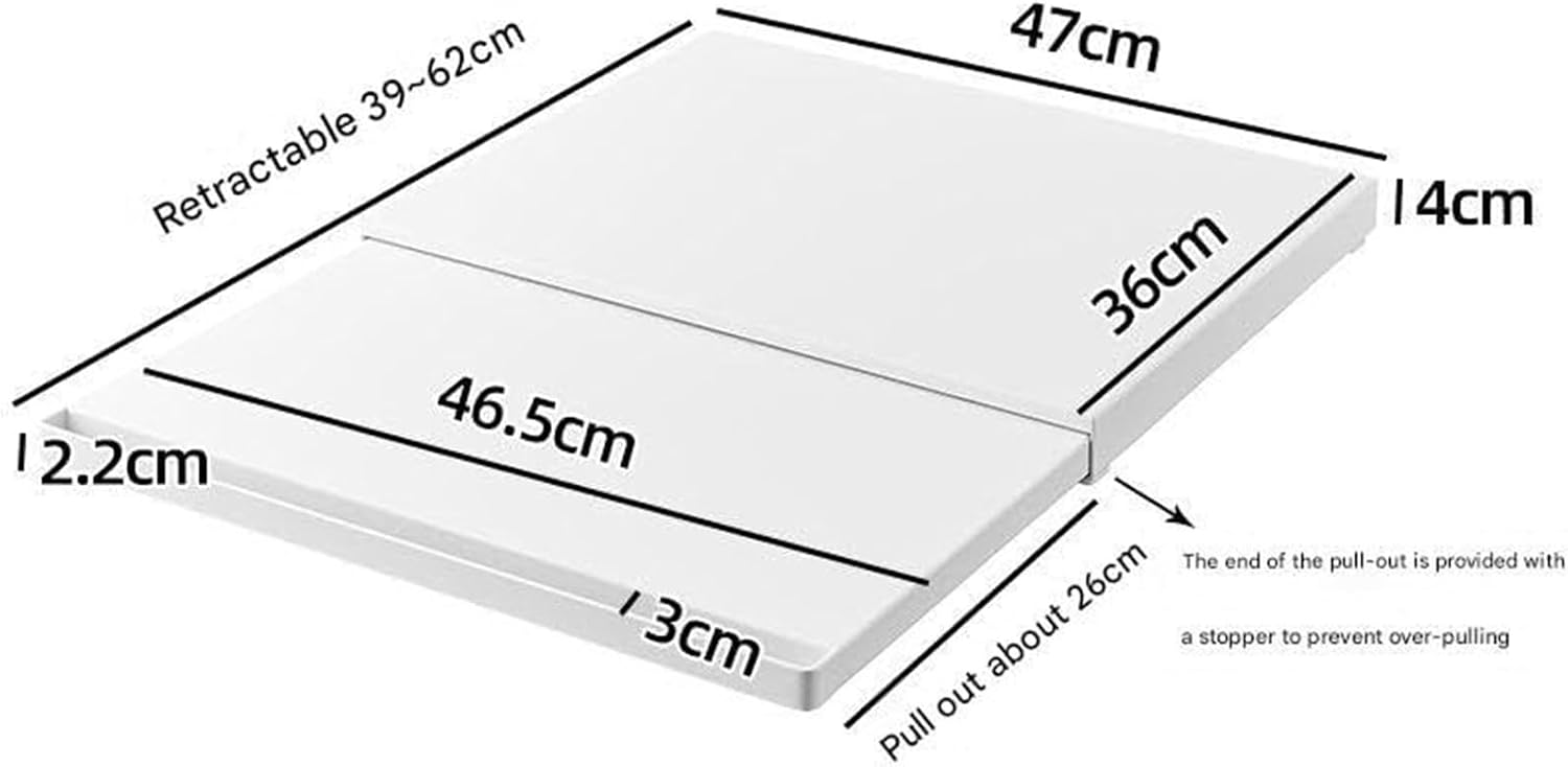 Countertop Pull-Out Bakers Rack Metal Microwave Stand with Pull-Out Drawer Storage Organizer for Kitchen Lightweight(White)