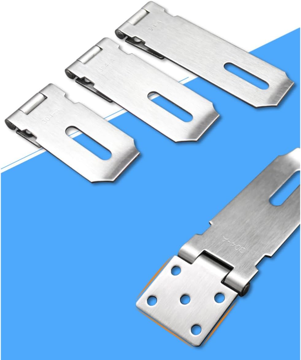 2pcs 5 Lock Hasp Lock for Door Cabinet Locks Accordion Doors Interior Door Locks for Bedrooms Gate Lock Pad Lock Shed Door Heavy Duty Padlock Hasp and Staple with Lock Garage Door