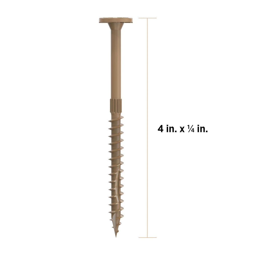 CAMO 1/4' Multi-Purpose Flat Head Structural Screw - 4' x 1/4' - 250 ct