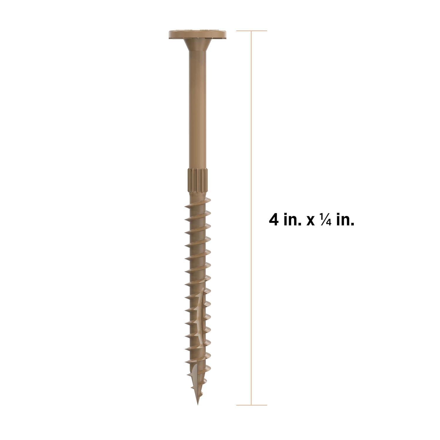 CAMO 1/4' Multi-Purpose Flat Head Structural Screw - 4' x 1/4' - 250 ct