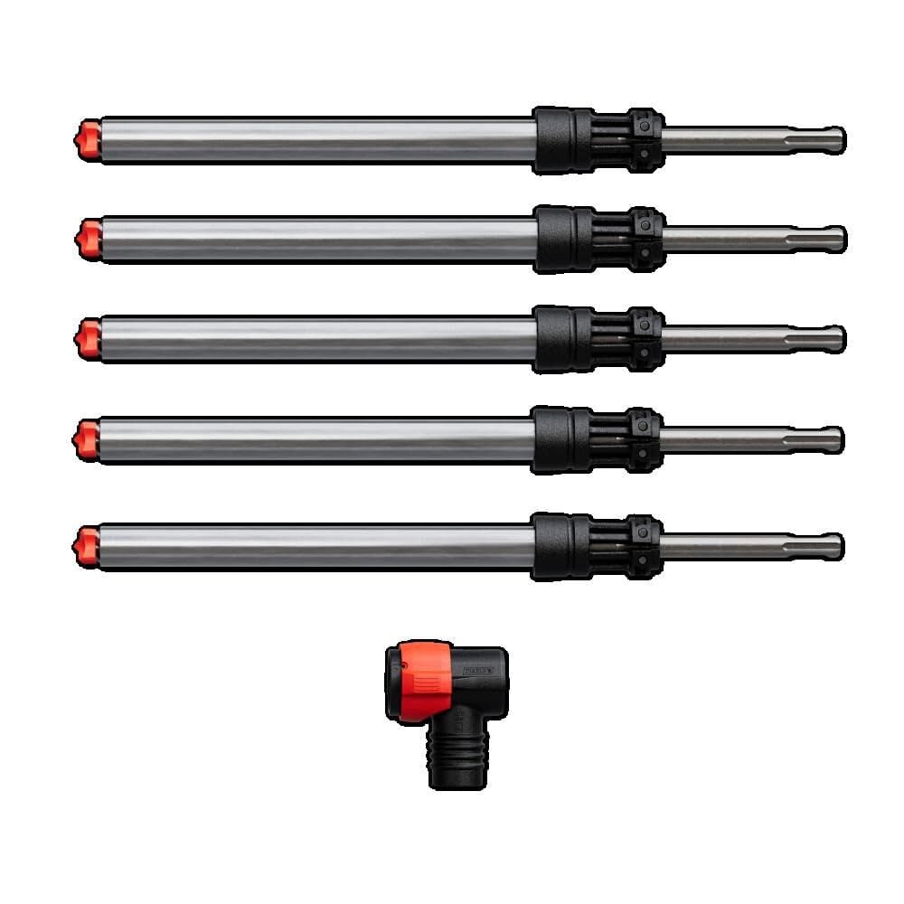 Diablo Amped Rebar Demon SDS-Plus 4-Cutter Full Carbide Head Dust Extraction Hammer Drill Bit - 5/8' Diameter, 14' Length, 8' Working Length, 5-Pack - DMAPLA4510-S6