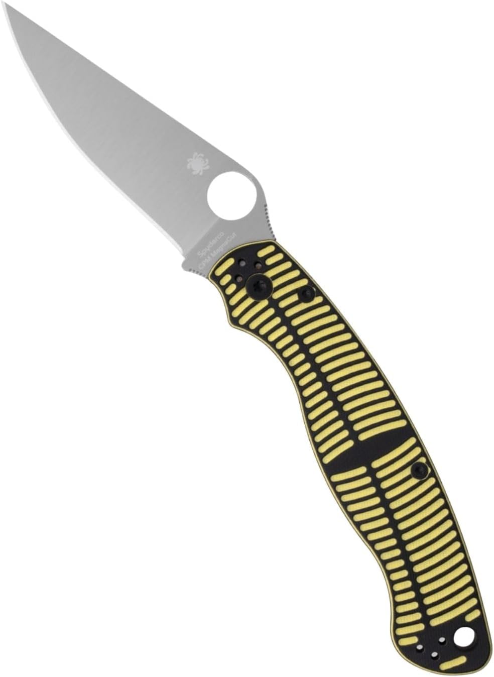 Spyderco Military 2 Salt Folding Knife with 4' CPM MagnaCut Steel Blade and G-10 Handle - EDC Knife for Men and Women, Perfect for Hunting, Tactical, Camping, Survival- PlainEdge - C36GBKYLMCP2