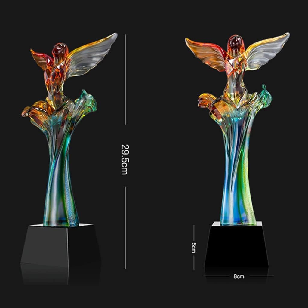 Trophies, Medals Awards Glass Girls Trophy Company Unit Team School Art Festival Champion Memorial Trophy Trophy of Excellent Female Beauty Model Competition A Gift for Children