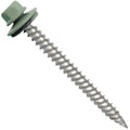 Stainless Steel Metal Roofing Screw:PATINA GREEN (250) 12 x 2-1/2' Hex Sheet Metal Roof Screw. Sharp Point metal to wood siding screws. 5/8' EPDM washer.