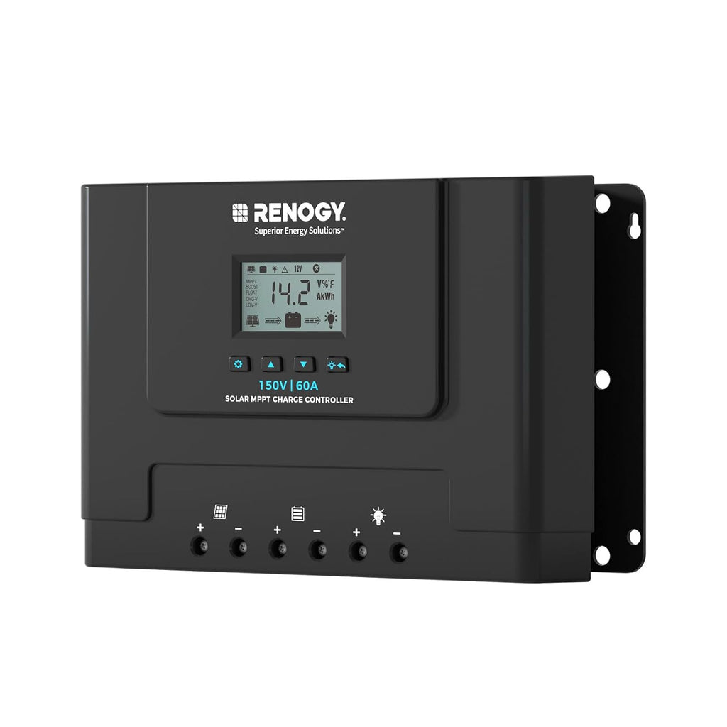 Renogy 60A MPPT Solar Charge Controller 12V/24V/36V/48V Auto, 150V Solar Input Solar Panel Controller for Lithium/AGM/Gel Batteries, Off-Grid Solar Controllers Home RV Marine Workshop