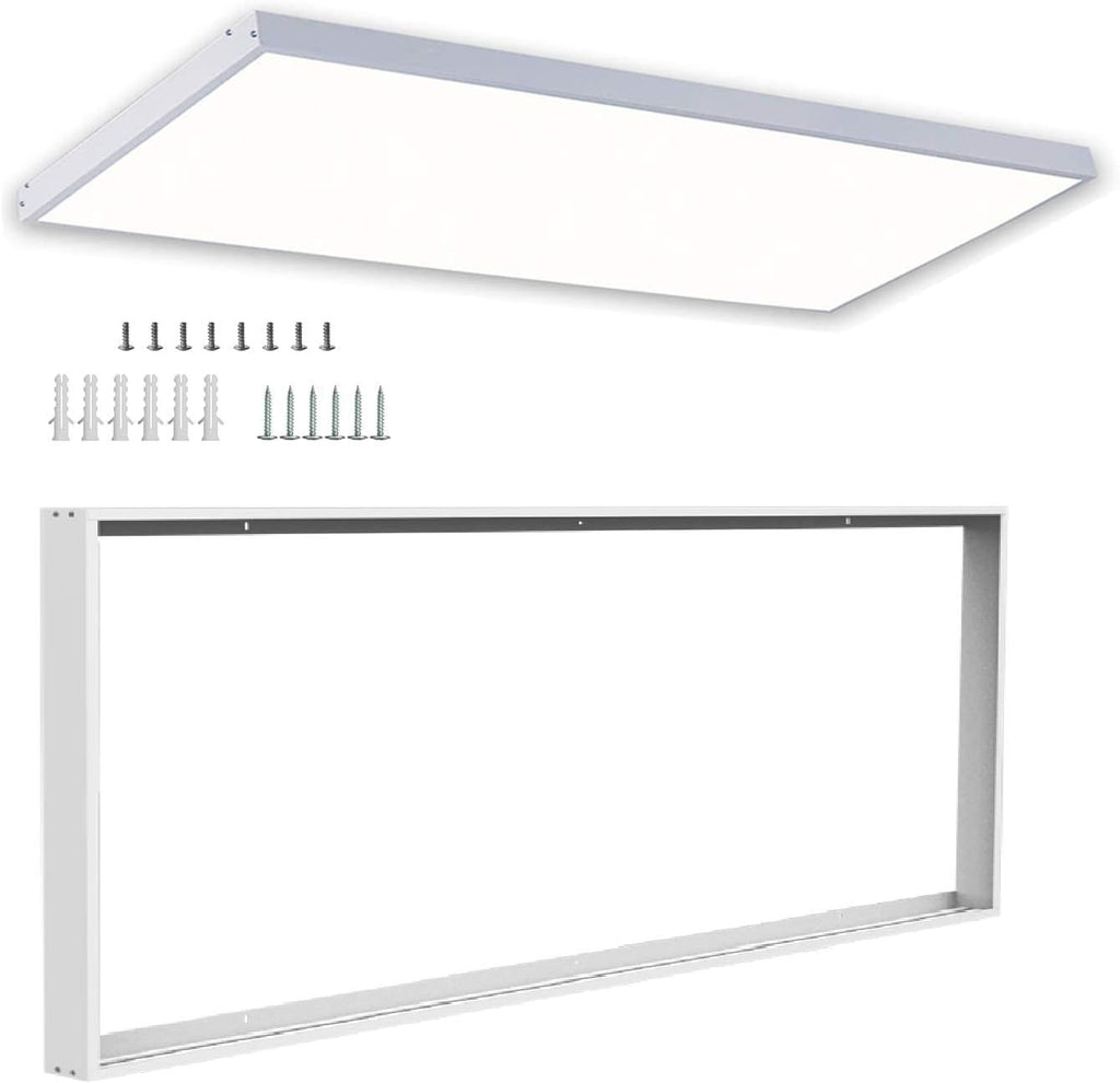 10 Pack 2x4 Surface Mount Kit Aluminum Frame for 2x4 LED Flat Panel Light, Not Included LED Panel Light