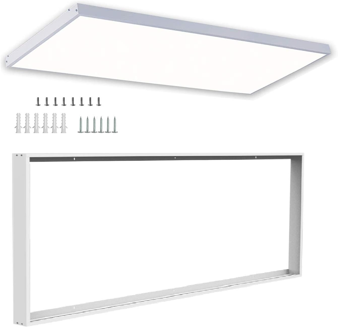10 Pack 2x4 Surface Mount Kit Aluminum Frame for 2x4 LED Flat Panel Light, Not Included LED Panel Light