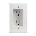 Leviton 689-W 15 Amp 1-Gang Recessed Duplex Receptacle, Residential Grade, with Screws Mounted to Housing, White (Pack of 10)