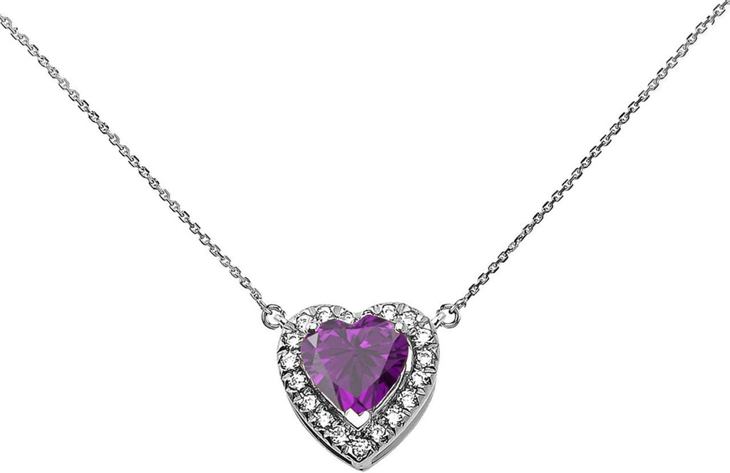 Claddagh Gold Fine Sterling Silver Diamond Personalized Birthstone Cubic Zirconia Heart-Shaped Necklace