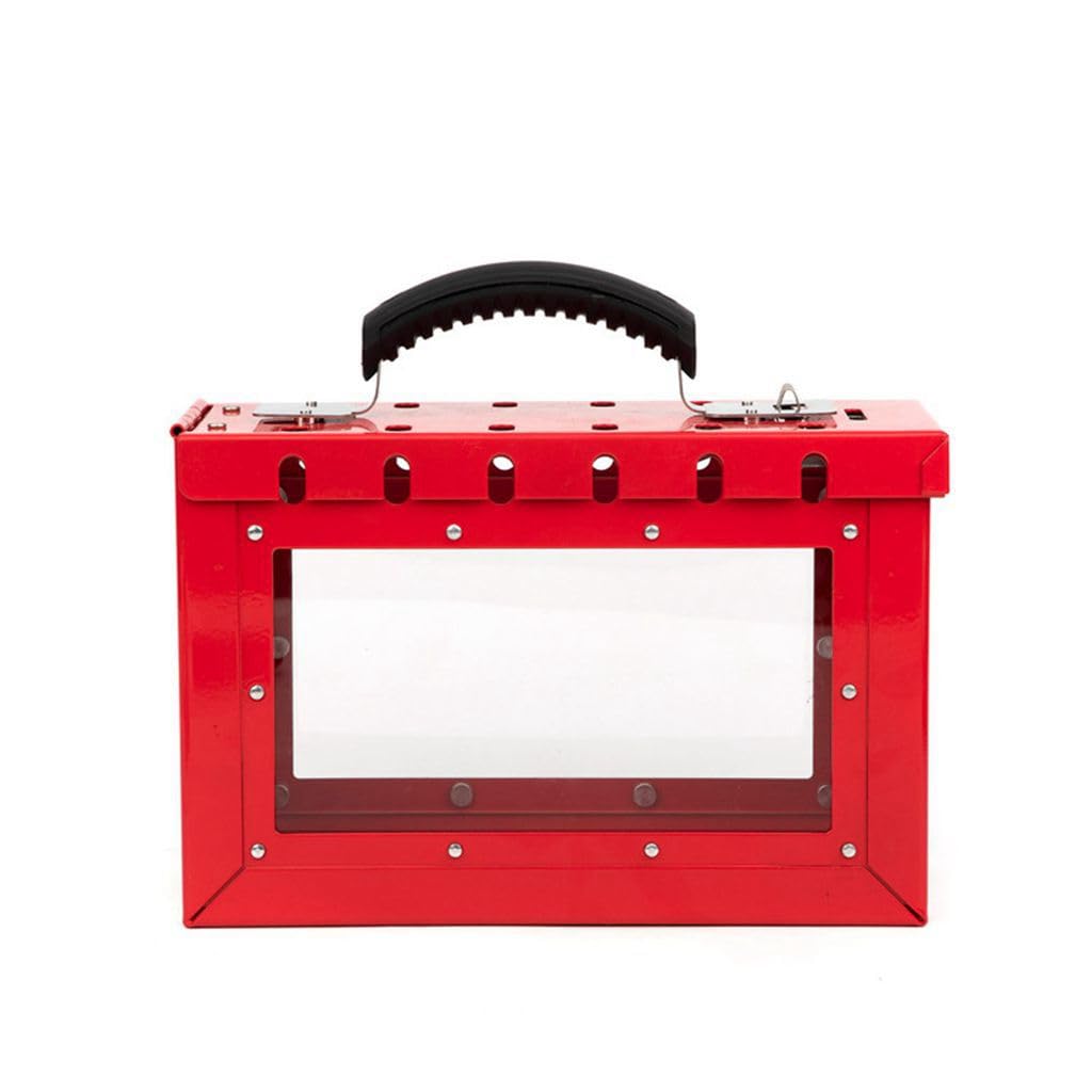 Lockout Tagout Lock Box Loto Box Kit Portable Visual Safety Lock Case Safety Padlock Box with 10 Padlock and 10 Lockout Tags,2PCS Loto Hasps Lock for Lock Out Tag Out Station
