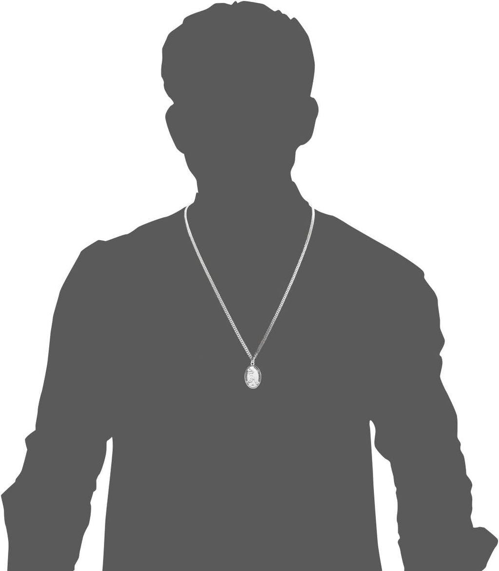 Heartland Men's Sterling Silver Saint Christopher Baseball Medal – Made in USA, Custom Chain Options, Ideal Present for Athletes, Baseball Players, and Sports Enthusiasts