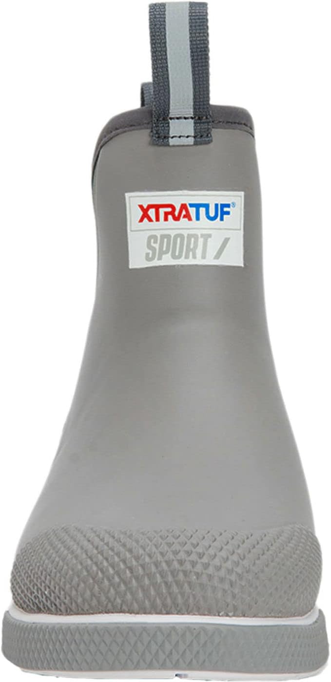 XTRATUF 6' Men's Ankle Deck Boot Sport - 30% Lighter, 100% Waterproof Rubber Fishing Footwear - Non-Marking, Slip-Resistant Outsole - Moisture-Wicking Liner