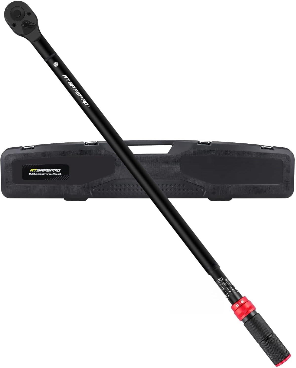 ATsafepro 3/4 Torque Wrench 100-650 Ft-Lb – ±3% Accuracy, Reversible 48-Tooth Ratchet, Cr-V Steel, Dual Scale, 3/4' Drive Click Heavy Duty Precision Torque Wrench for Truck, RV, Heavy Equipment