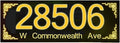 Illuminated House Sign,Steel Frontlit LED Floating Address Plaque, Display Lighted Address & Street Name,Custom House Number Sign,Black,Yellow Light,45 * 22