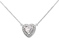 Claddagh Gold Fine Sterling Silver Diamond Personalized Birthstone Cubic Zirconia Heart-Shaped Necklace