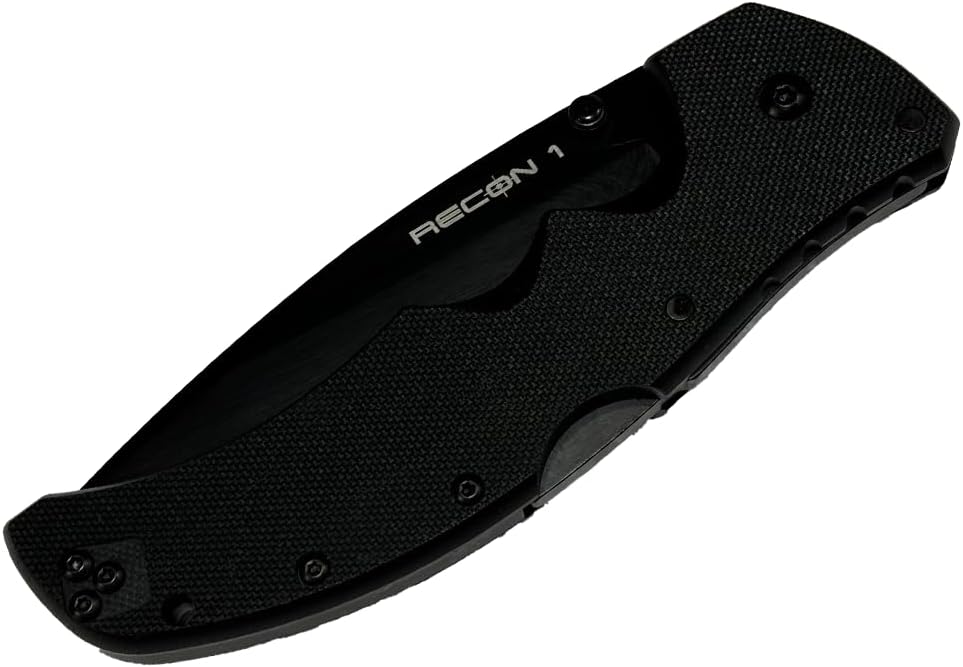 COLD STEEL Recon 1 4' S35VN Razor-Sharp Blade 5.375' G-10 Handle Tactical Folding Knife w/Tri-Ad Lock, Ambidextrous Pocket/Belt Clip