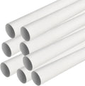 48' HEAVY DUTY Round Closet Rod | 32mm Diameter | White Clothes Pole | 8 Pack