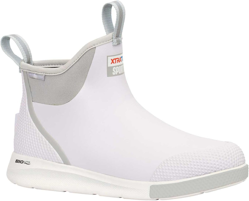 XTRATUF 6' Men's Ankle Deck Boot Sport - 30% Lighter, 100% Waterproof Rubber Fishing Footwear - Non-Marking, Slip-Resistant Outsole - Moisture-Wicking Liner