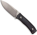 LionSTEEL M4 Fixed Blade FatCarbon Glow in the Dark Carbon Fiber Handle Scales, Full Extended Tang Construction, M390 Steel Blade, Triple Stitched Leather Sheath, KAVISO Exclusive