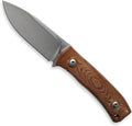 LionSTEEL M4 Fixed Blade FatCarbon Glow in the Dark Carbon Fiber Handle Scales, Full Extended Tang Construction, M390 Steel Blade, Triple Stitched Leather Sheath, KAVISO Exclusive
