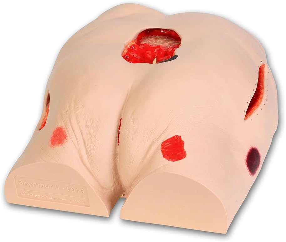 VATA Seymour II Wound Care Model - VATA Seymour II Simulator for Nursing Students and Medical Educators - Lightly Pigmented Wound Care Model - Realistic, Flexible, Molded Training Aid