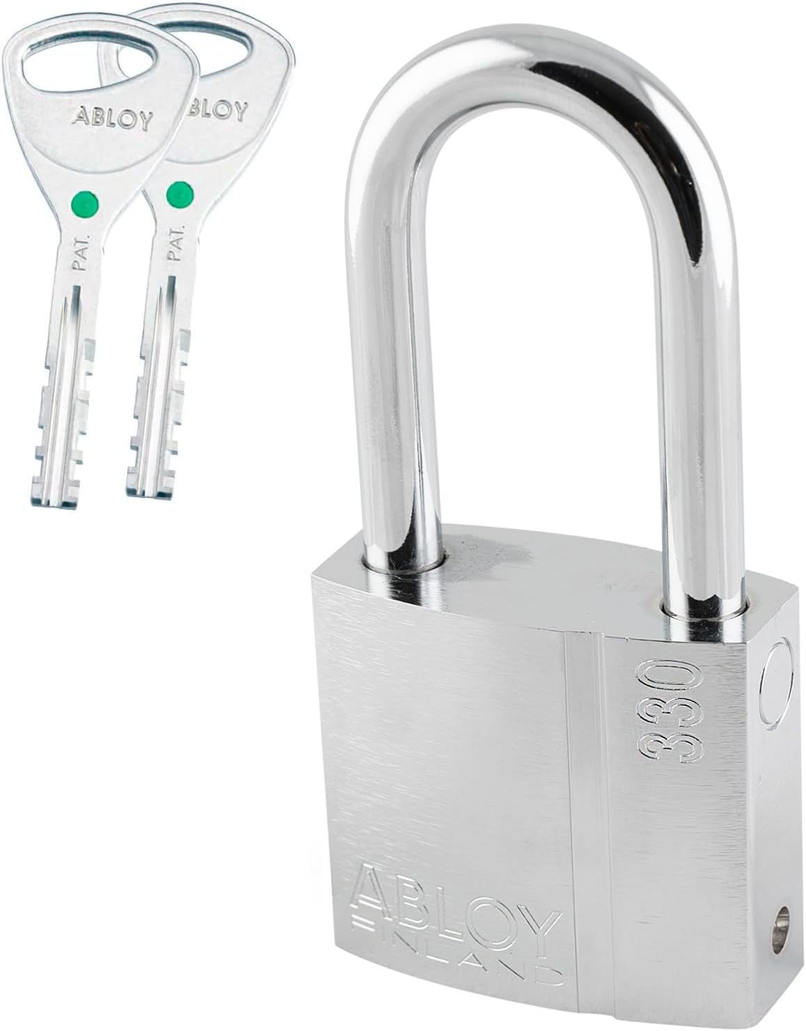 ENFORCER ABLOY 330-50 Padlock - 2' (50mm) Shackle Clearance, 8mm (5/16') Boron Steel Shackle, 2.24' Wide Brass Body - Disc Detainer Lock for Trucking, Rail, Containers - Bank-Safe Protection