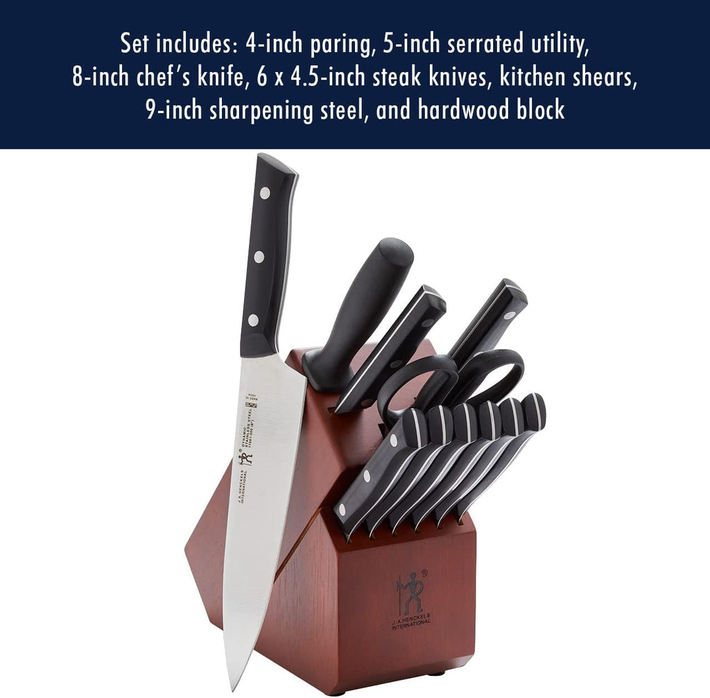HENCKELS Dynamic Razor-Sharp 12-Piece Knife Set, Chef , Bread , Steak , German Engineered Informed by 100+ Years of Mastery
