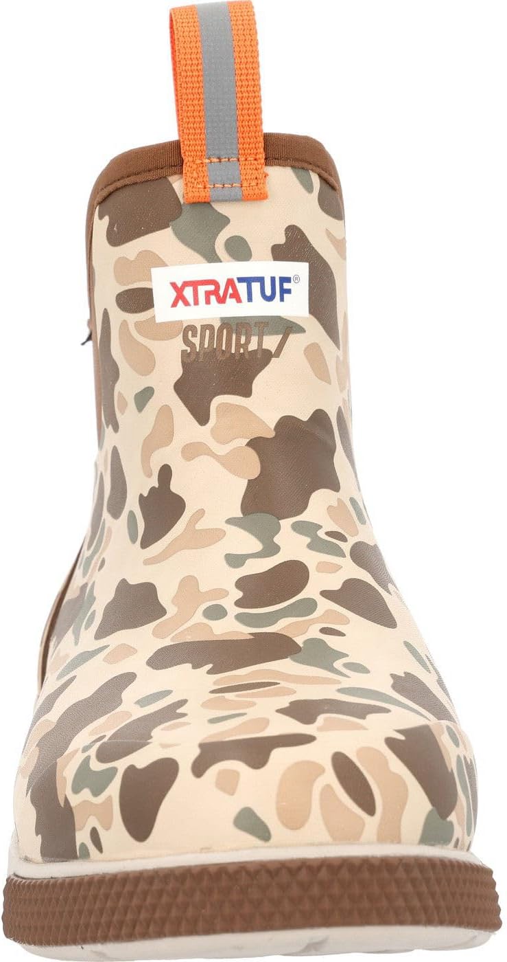 XTRATUF 6' Men's Ankle Deck Boot Sport - 30% Lighter, 100% Waterproof Rubber Fishing Footwear - Non-Marking, Slip-Resistant Outsole - Moisture-Wicking Liner