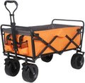 Folding Wagon Cart Beach Wagon Grocery Wagon Folding Utility Wagon Cart Collapsible Outdoor Wagon With Wheel Adjustable Handle For Camping Grocery Sports Shopping Garden Wagon Utility Wagon Grocery Ca