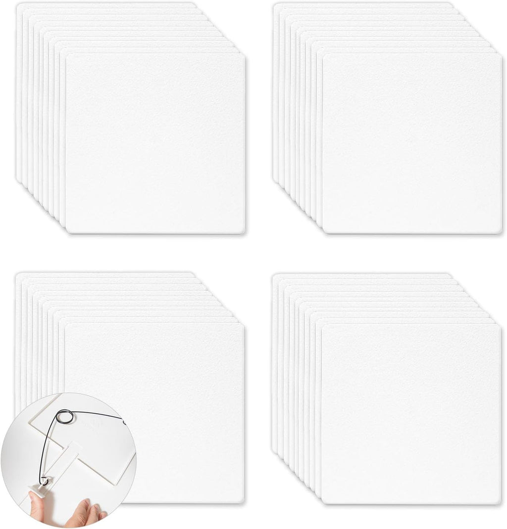 Morvat Adjustable Spring Access Panel 6'x6' Inches, for Drywall, Ceiling, Electrical, Plumbing Heavy-Duty & Easy Install, Wall Hole Cover Plate, White | Fits 5.5'x6' - 7'x7' Inches | (40-Pack)