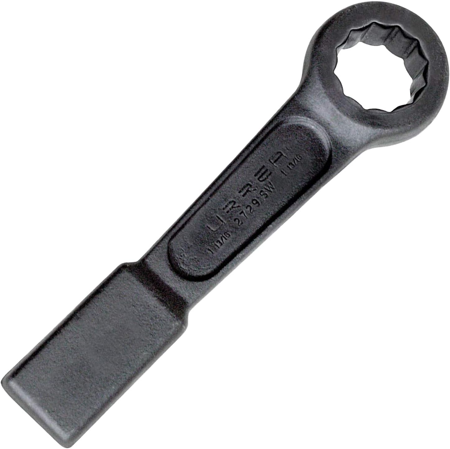 URREA 12-Point Striking Wrench - 4-3/4' Black Flat Strike Wrench with Straight Pattern Design & Extra Wide Striking Zone - 2776SW