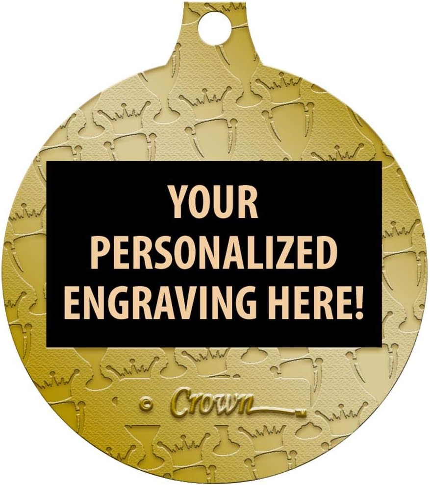 Gymnastics Medals - 1 1/2' Gold Gymnastics Medals, Great Kids Gymnastics Awards with Custom Engraving Prime