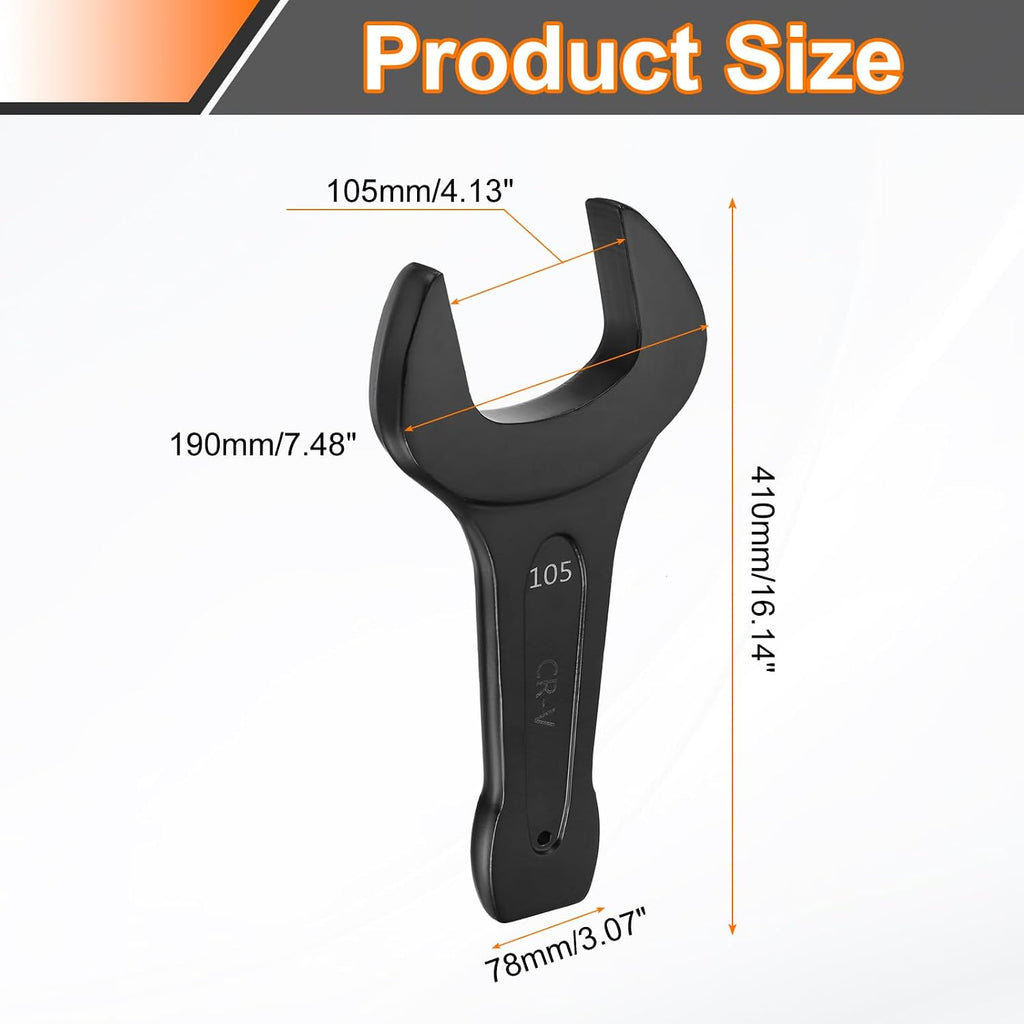 HARFINGTON Open End Striking Wrench 105mm Metric CR-V Steel Single Open Spanner Baking Paint U Shape Head Wrench Hand Tool for Mechanical Automotive Repair
