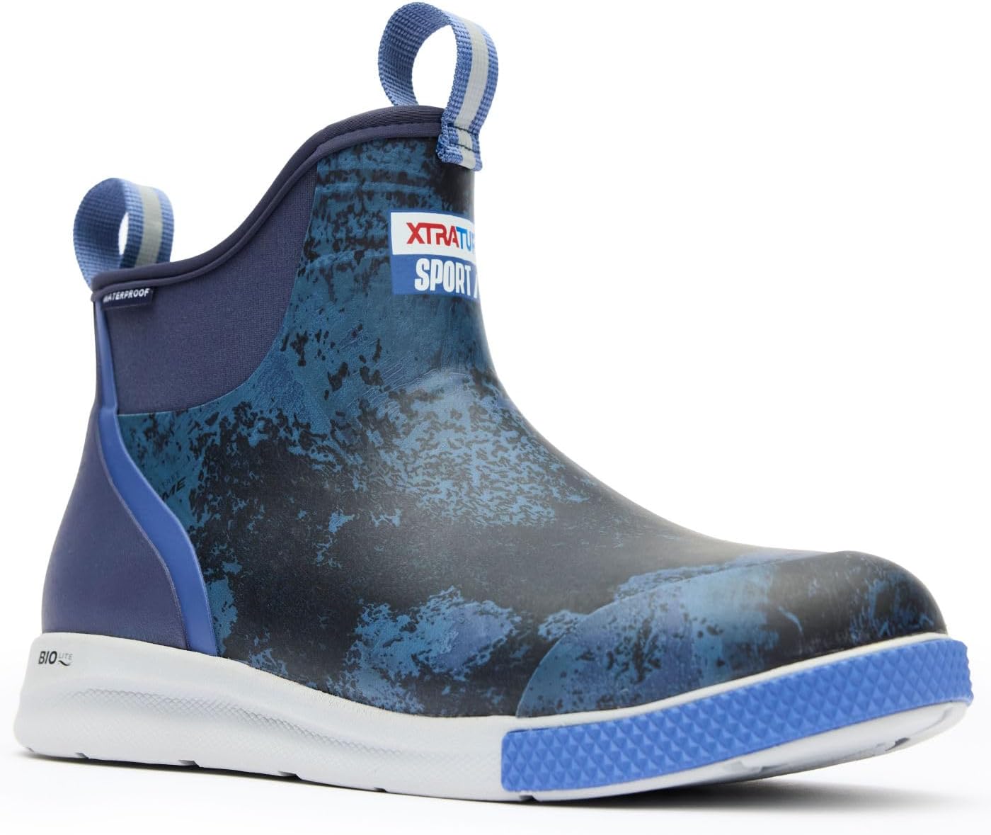 XTRATUF 6' Men's Ankle Deck Boot Sport - 30% Lighter, 100% Waterproof Rubber Fishing Footwear - Non-Marking, Slip-Resistant Outsole - Moisture-Wicking Liner