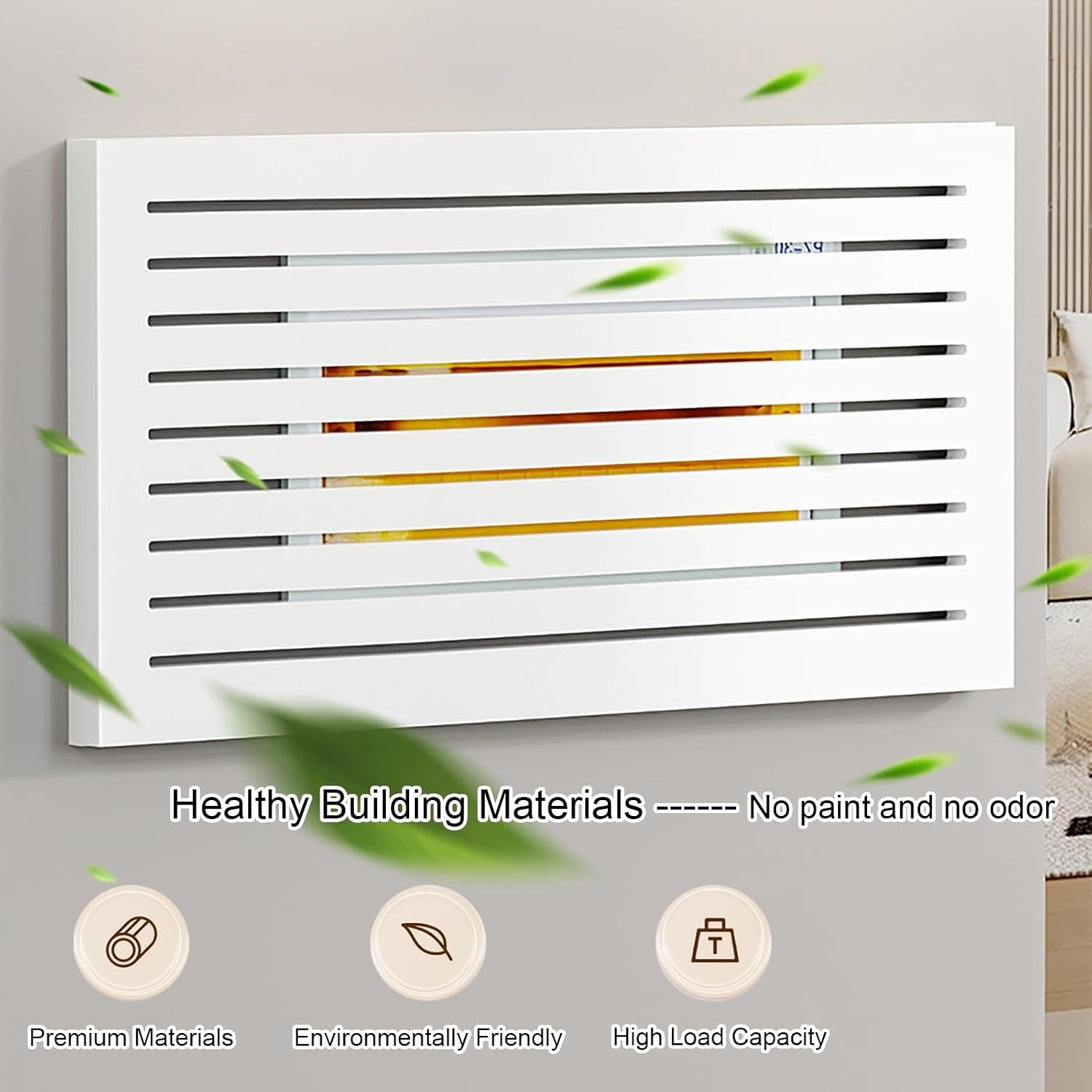 Breaker Box Cover Decorative, Hide Meter Electrical Panel Cover with Heat Dissipation Holes, Flip-Top Design, Wall Mounted Easy to Install(Brown 1,60 * 50cm/23.6 * 19.7in)
