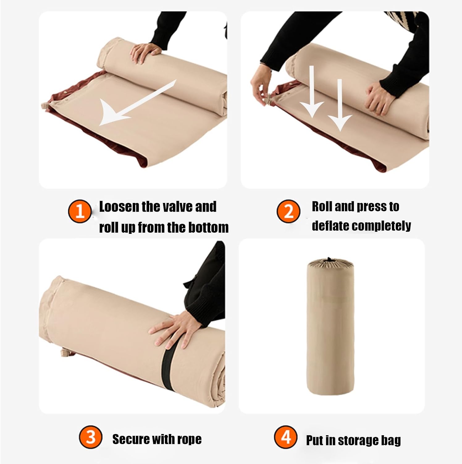 Car Air Mattress Foldable for Jaguar XF Sportbrake X260 X250 Sport Brake Wagon Estate 2013-2025, Back Seat Camping Bed Breathable Airbed Auto-Inflation,Beige Twin