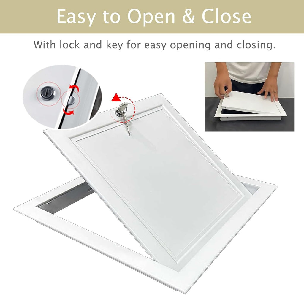 Vibeo Metal Access Panel for Plumbing/Cable, 8x10 12x18 14x18 16x20 24x30 Access Door, Wall/Ceiling Access Panel, Electrical Inspection Hatch(35x45cm/14x18in)