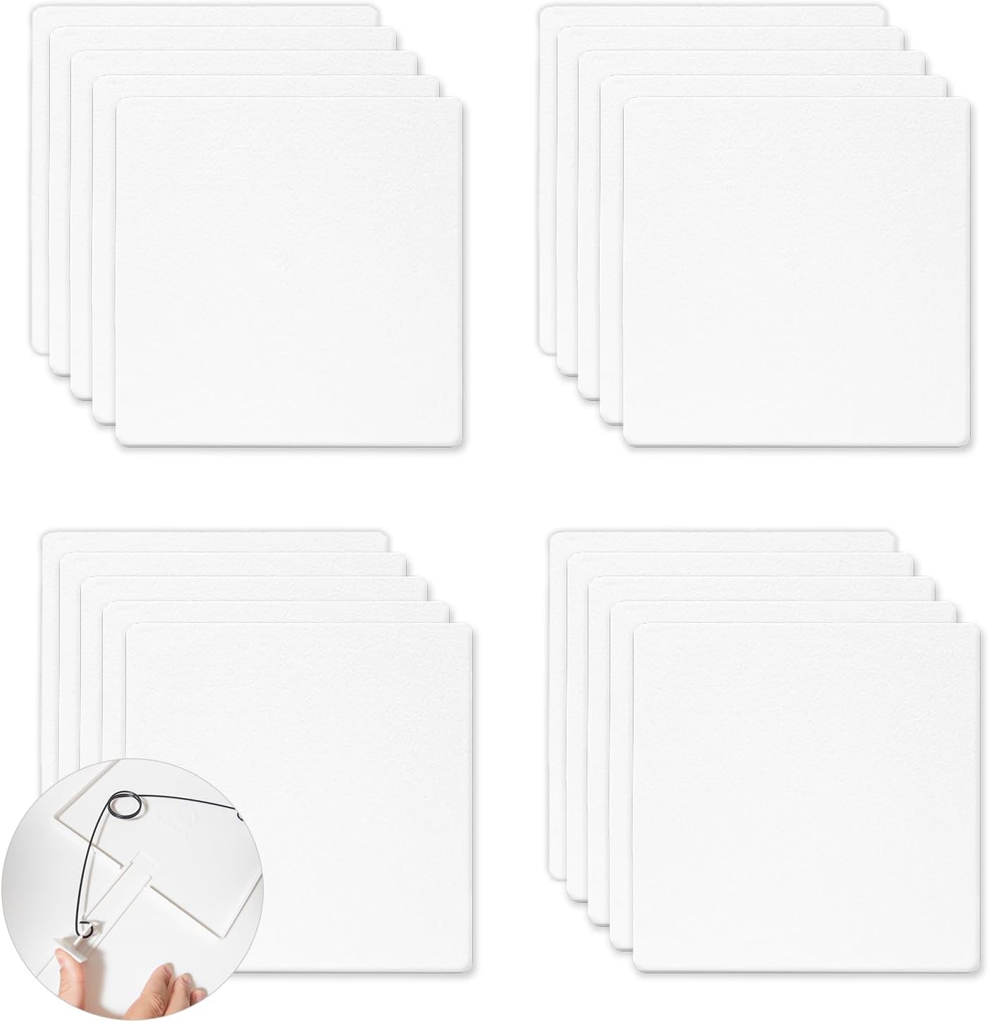 Morvat Adjustable Spring Access Panel 12'x12' Inches, for Drywall, Ceiling, Electrical, Plumbing Heavy-Duty & Easy Install, Wall Hole Cover Plate, White | Fits 7.5'x8.5' - 12'x12' Inches | (20-Pack)