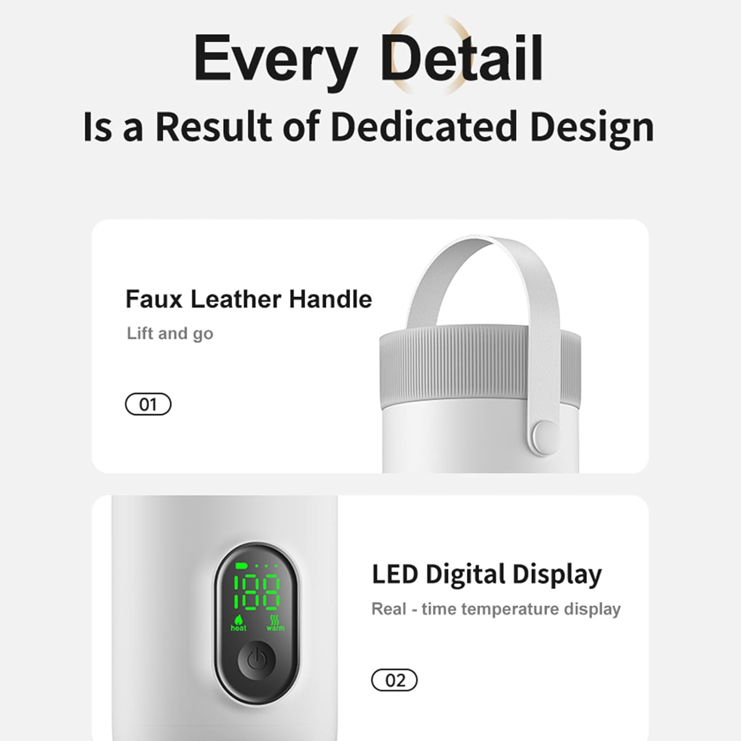 Portable Electric Kettle, Rechargeable Cordless Travel Kettle with 27000mAh Battery Fast Boiling for Outdoor Camping Car Travel Stainless Steel 350ML