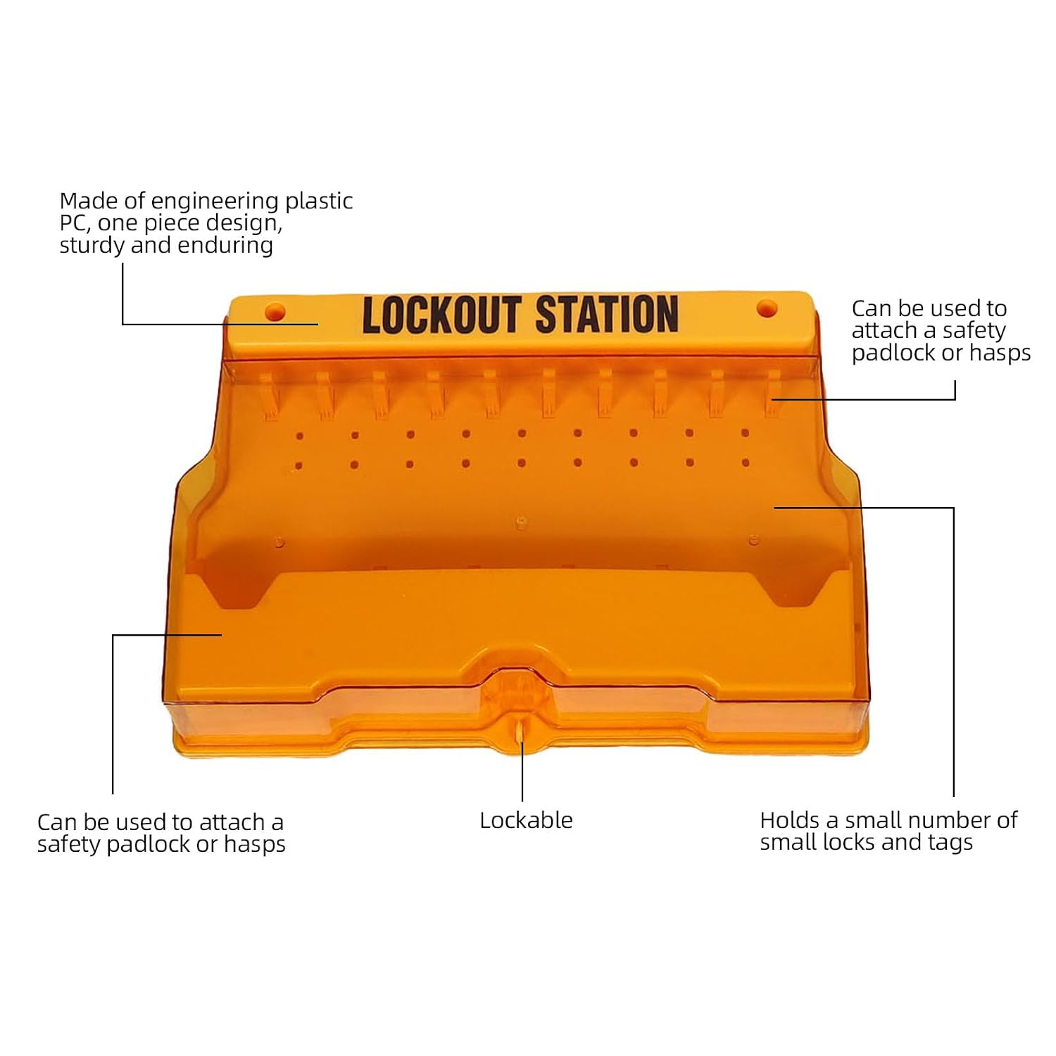 Lockout Tagout Station Loto Kit Board, Lock Out Tag Out Loto with 8 Safety Padlocks, 3 Hasps, 20 Tags, Circuit Breaker Lockouts for Electrical Plug Ball Valve Cable