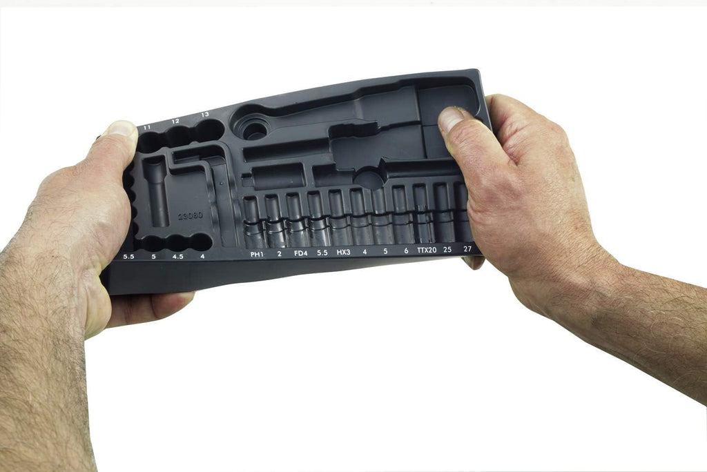 PROXXON Vadaap 23040 Socket Set, Multi-Colour, 1/4-1/2-Inch, Set of 56 Pieces