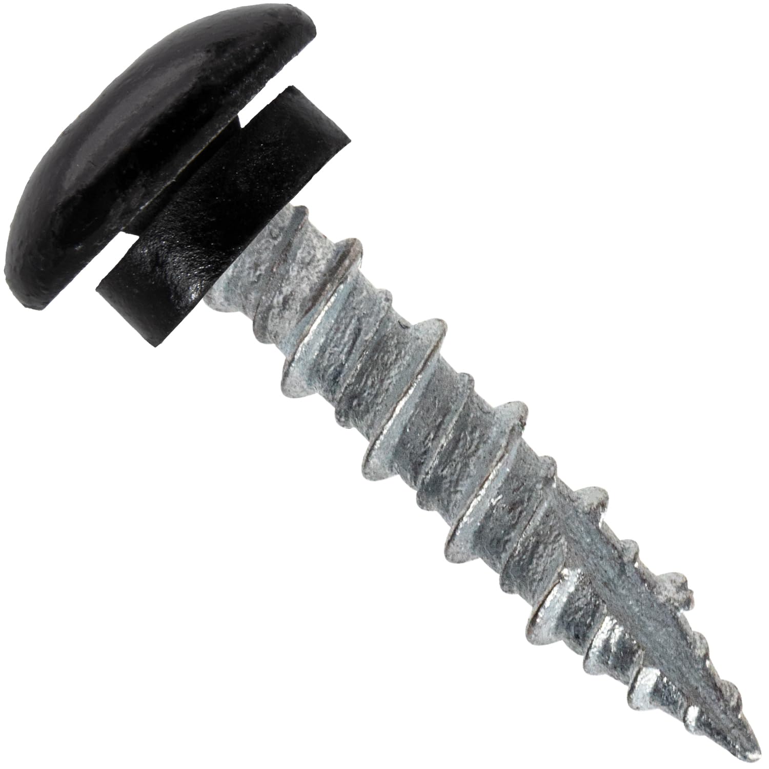 10 x 1 Black - Low Profile Star Head Roofing Screws - HI-LO Thread - Metal to Wood - T25 Torx Drive Head - EPDM Washer. 10 X 250 Bags - 2,500 Screws