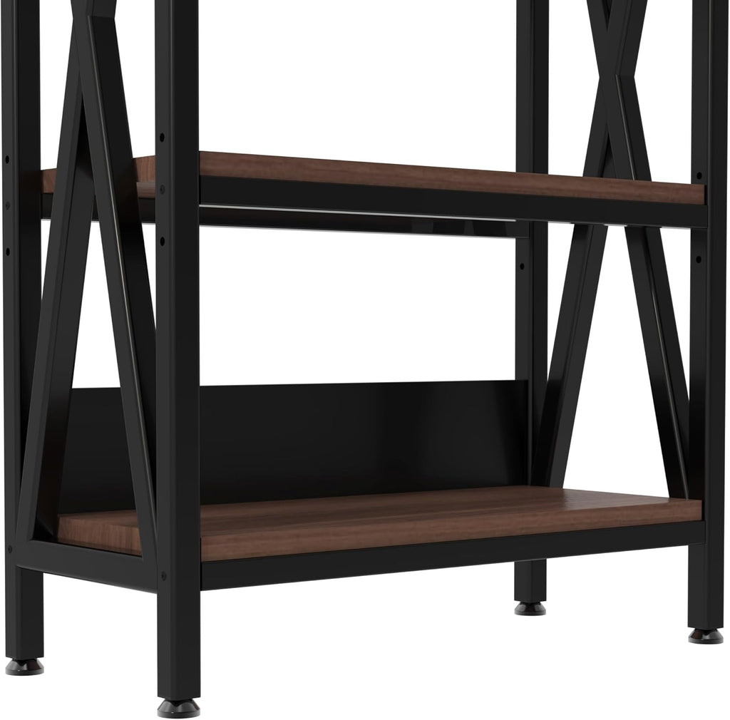 56.30'' 4-Level Bakers Rack Metal Wooden, Multifunctional 4-Level Storage Shelves for Kitchen, Garage, Pantry - Organize & Maximize Space Efficiently (Product H)