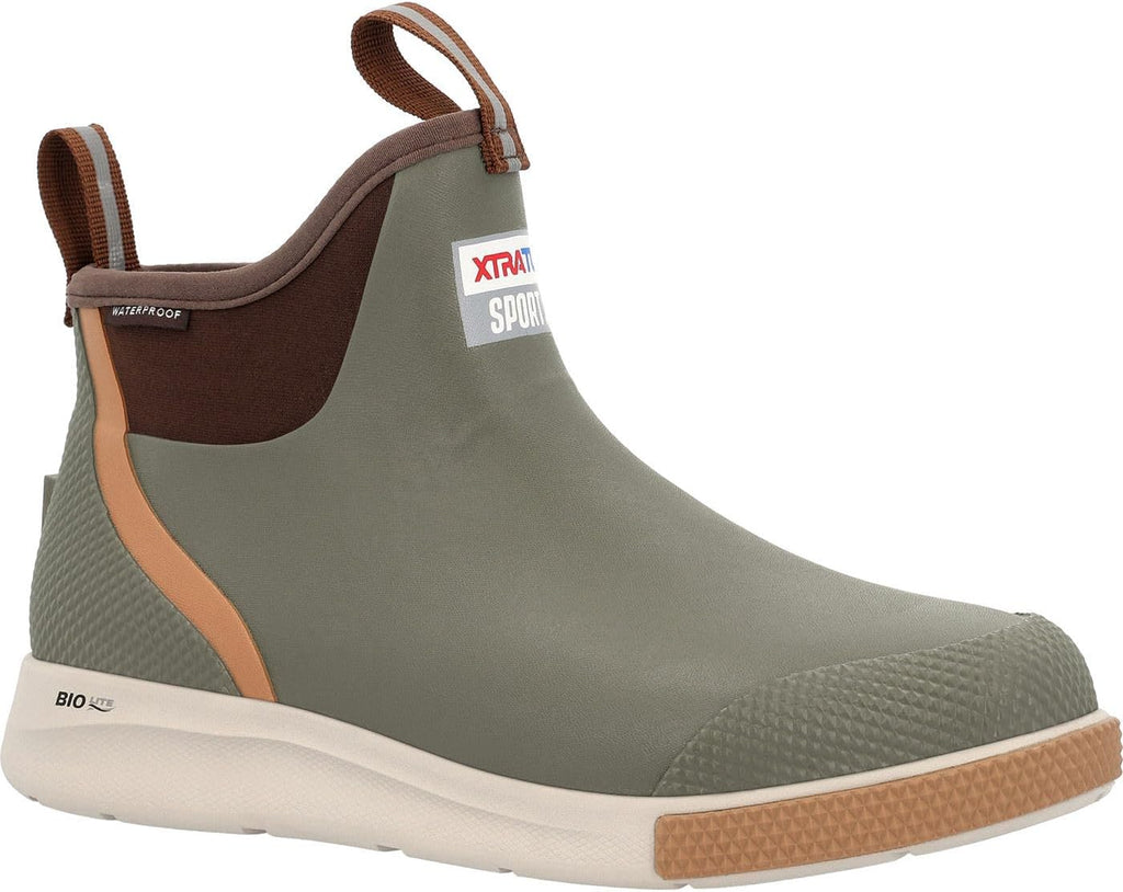 XTRATUF 6' Men's Ankle Deck Boot Sport - 30% Lighter, 100% Waterproof Rubber Fishing Footwear - Non-Marking, Slip-Resistant Outsole - Moisture-Wicking Liner