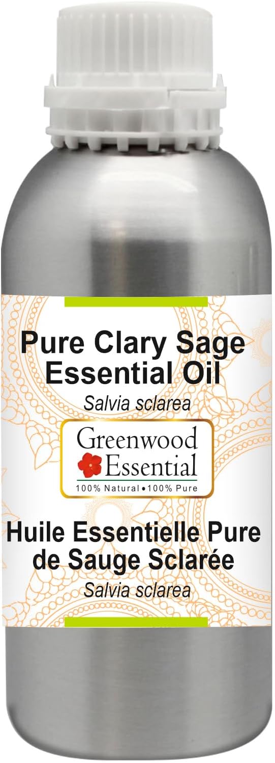 Greenwood Essential Pure Clary Sage Essential Oil (Salvia sclarea) Steam Distilled 1250ml (42 oz)