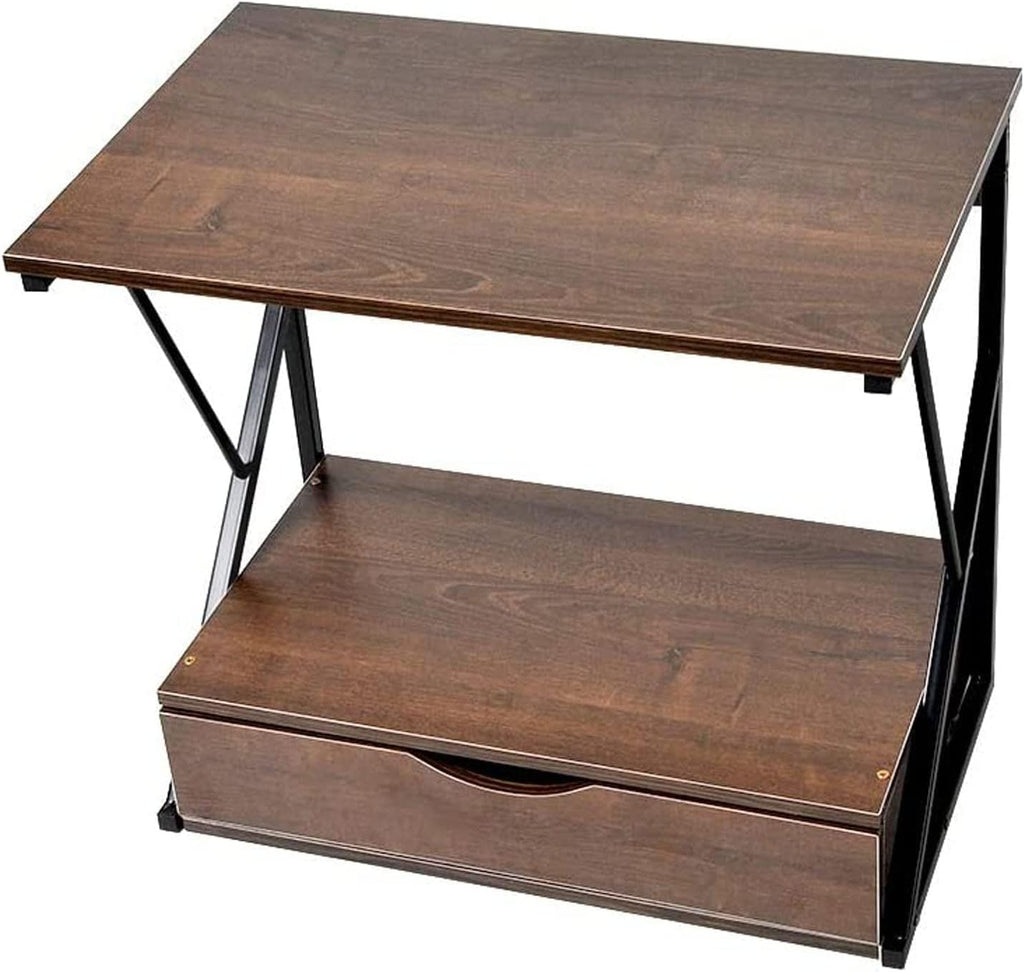 Microwave Storage Rack 2-Tier Kitchen Baker's Rack, Microwave Oven Rack Kitchen Counter Storage Organizer, Wood Kitchen Shelf Rack with Drawer Stand/Wood Color (Brown),Brown